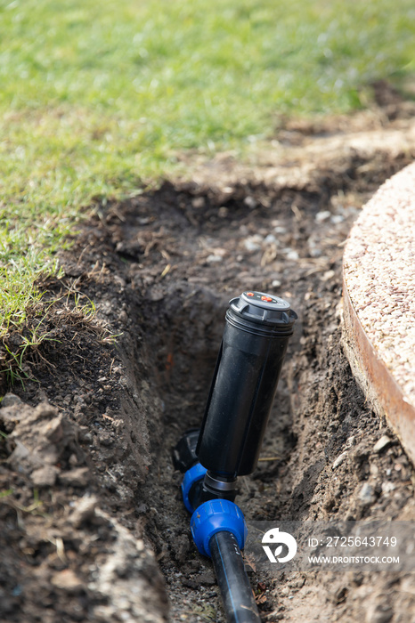 Irrigation system installation.