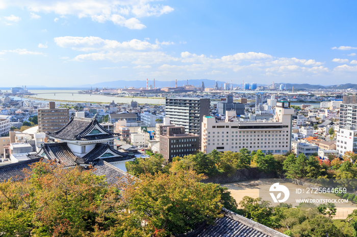 和歌山城から見た和歌山市　和歌山県　Wakayama city seen from Wakayama castle Wakayama-ken