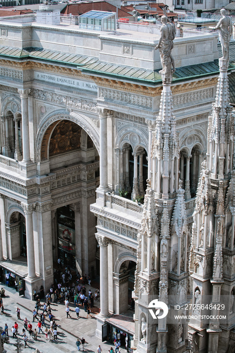 From Above: Gate of Galleria Vittorio Emanuele II at Milan