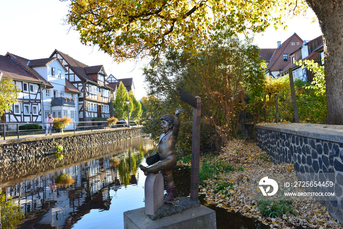 Schrittsteine über die Lauter in Lauterbach (Hessen)