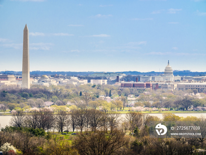 The Washington Monument with United States Capitol