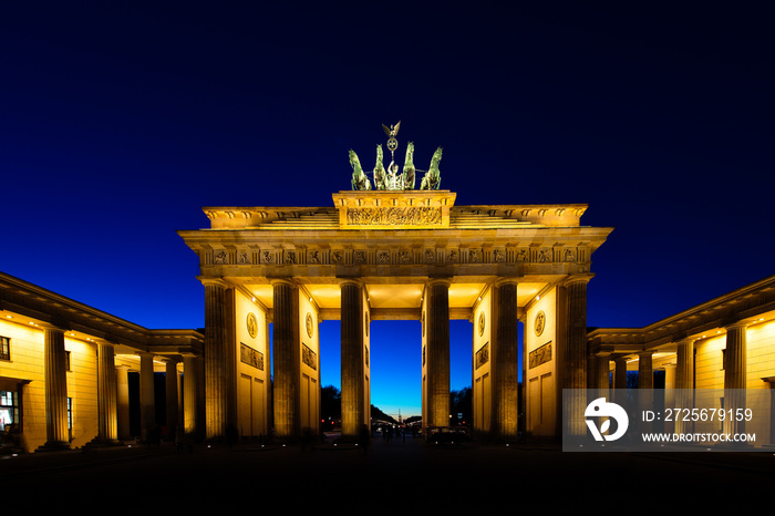 Brandenburg Gate in Berlin at night