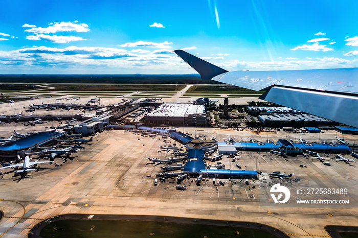 taking off on airplane at charlotte airport