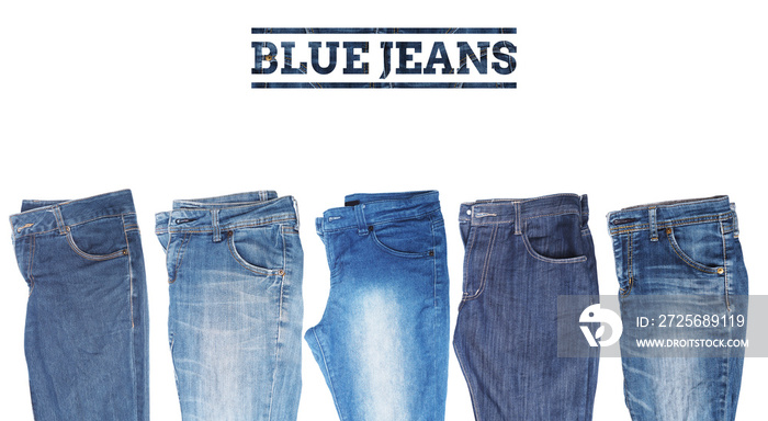 Blue fashion jeans isolated