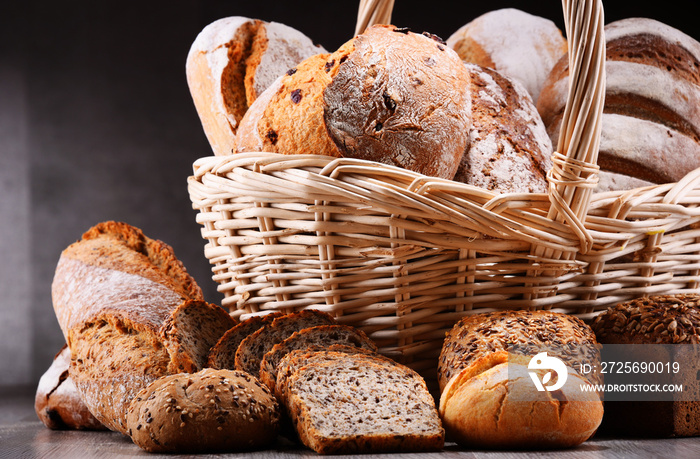 Composition with assorted bakery products