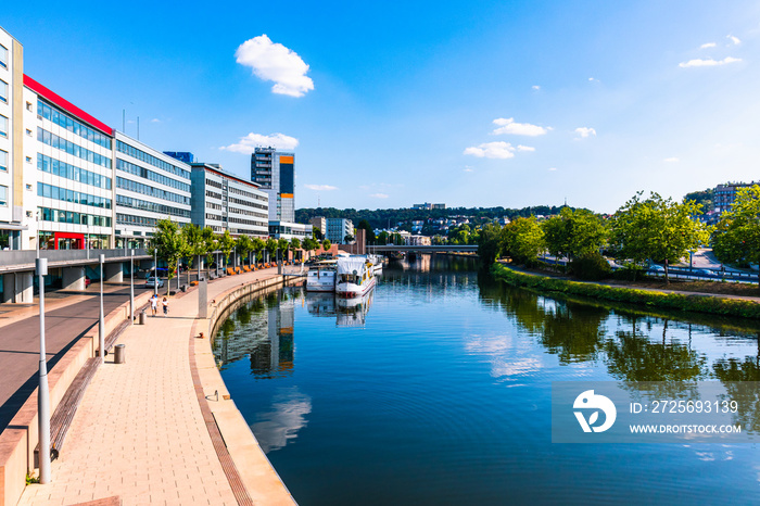 Saarbrücken with bridge and river