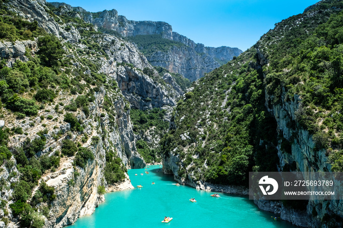 Gorges du Verdon, beautiful canyon in the alpes de haute provence, france