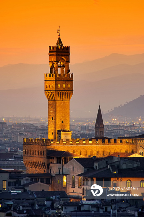 Florenz Palazzo Vecchio Abend 04