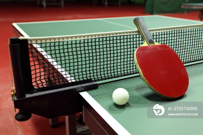 Equipment for table tennis - racket, ball, table