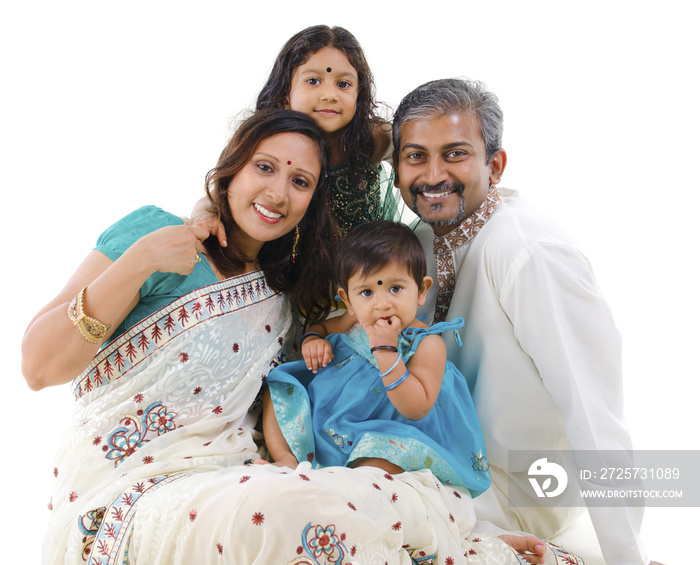 Happy traditional Indian family