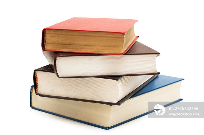 Four books isolated on the white background