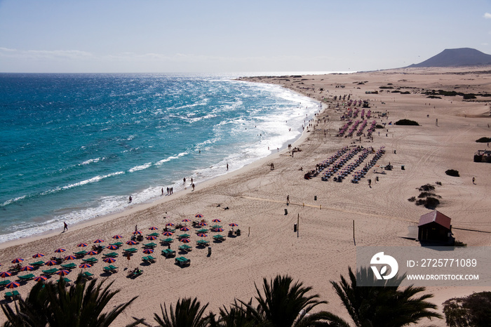 Fuerteventura Corralejo的沙丘和海滩