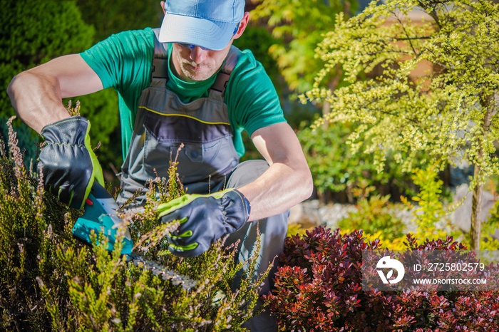 Gardener Working in a Garden