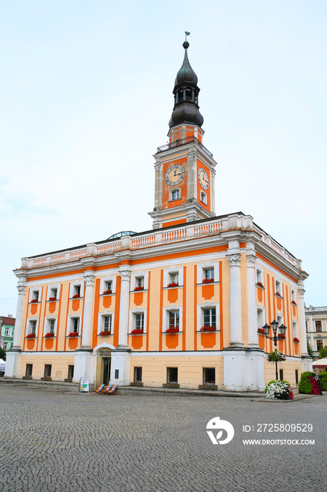 波兰维尔科波尔斯基莱斯兹诺历史悠久的市政厅