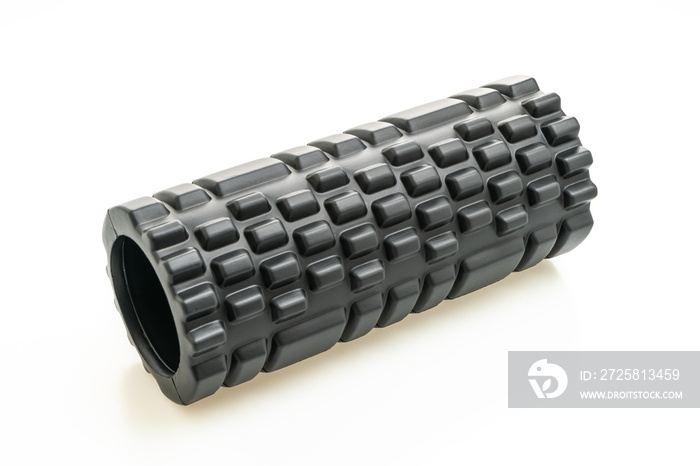 foam roller on white background