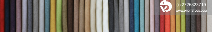 samples of different colored fabrics