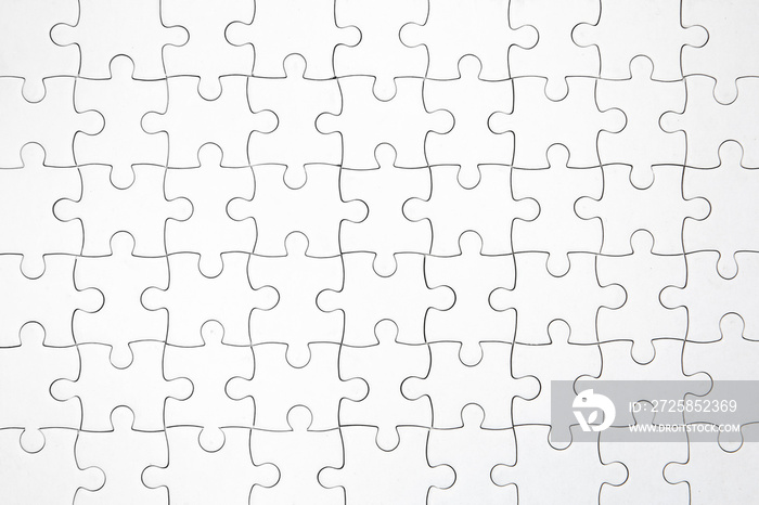  top view shot of white jigsaw puzzel background