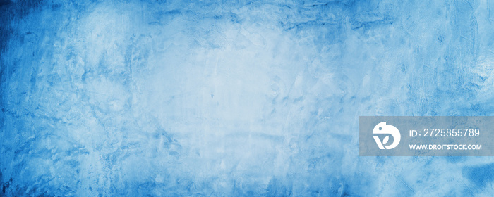 blue cement background, horizontal blank concrete wall