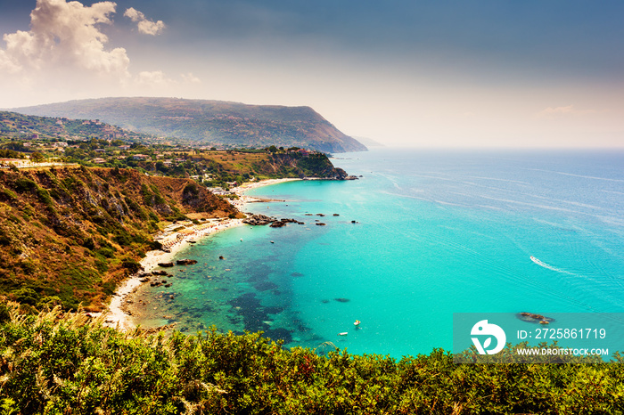 Capo Vaticano, Calabria, Italy. Grotticelle beach