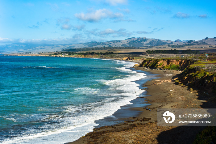 Stunning view of Moonstone Beach on California’s central coast