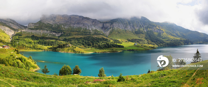 Roselend lake near Cormet de Roselend pass, Savoie, France