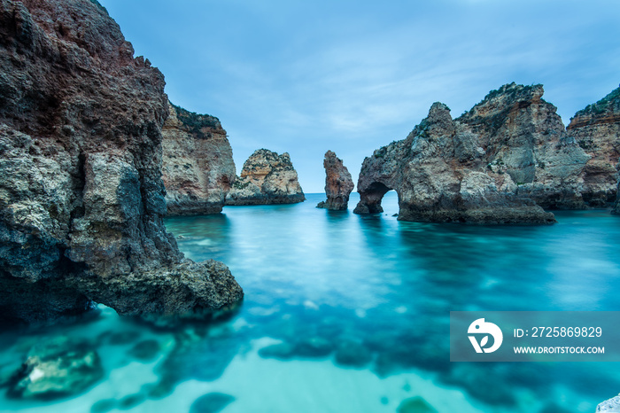 葡萄牙阿尔加维拉各斯的Ponta da Piedade自然地标