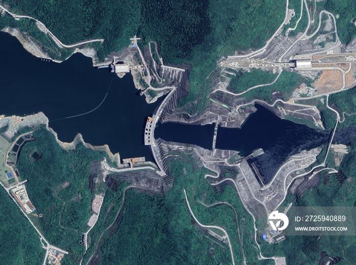 The Goupitan Dam  is an arch dam on the Wu River, a tributary of the Yangtze River in Guizhou Provin