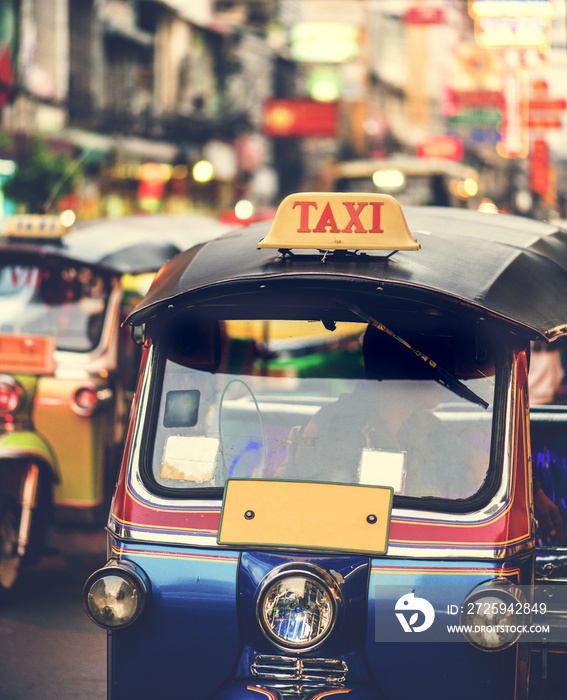 Tuk tuk in Bangkok Thailand