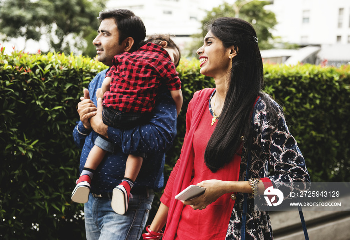 A happy Indian family