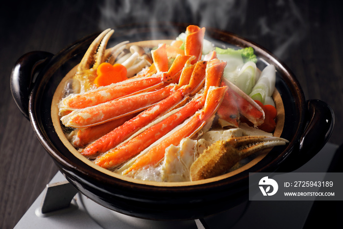 カニ鍋　Japanese style crab hot pot