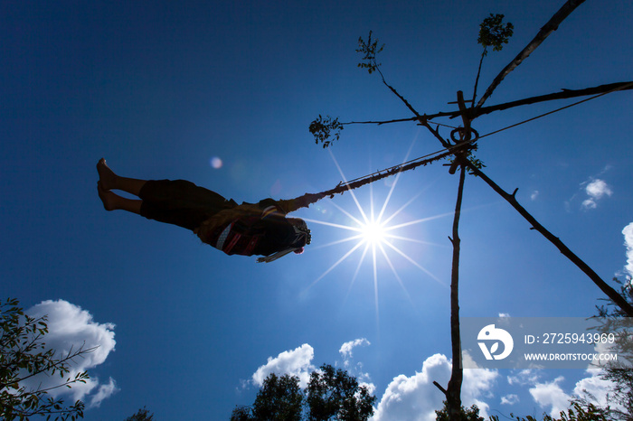 Akha Swing Ceremony during new year festival.