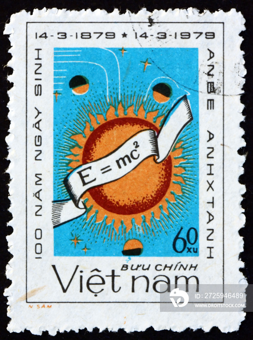 Postage stamp Vietnam 1979 equation, sun, planets