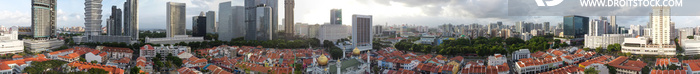 历史悠久的甘榜格南苏丹清真寺新加坡全景鸟瞰图