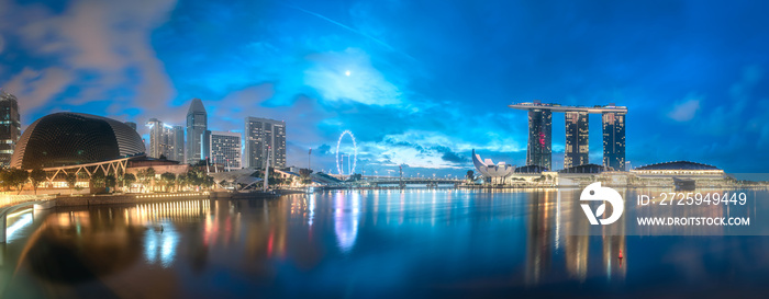 新加坡商业区和滨海湾
