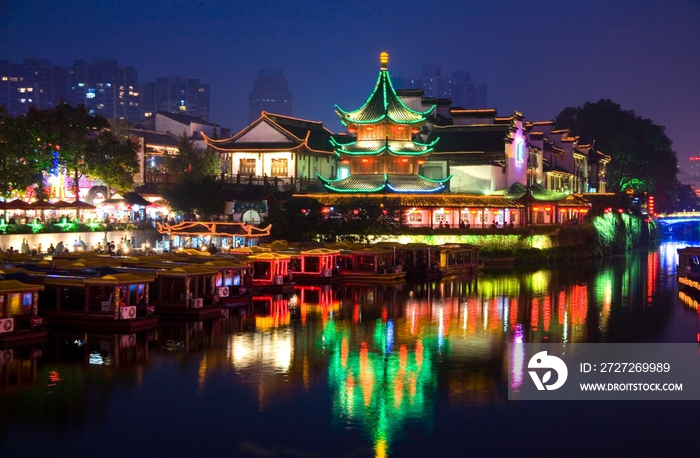 南京秦淮河夜景