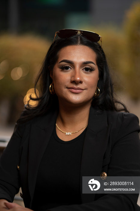 Portrait of smiling young woman