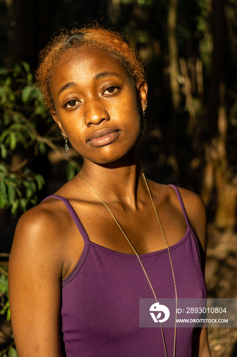 portrait of a woman during golden hour