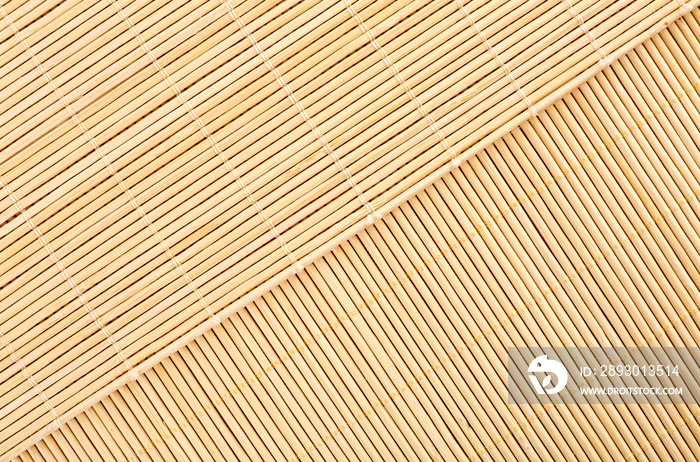 竹子的纹理。带条纹图案的新型清洁竹板，平面背景照片纹理。木材