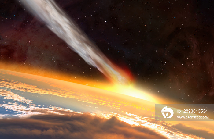 小行星对地球的攻击——美国国家航空航天局提供的这张照片的元素