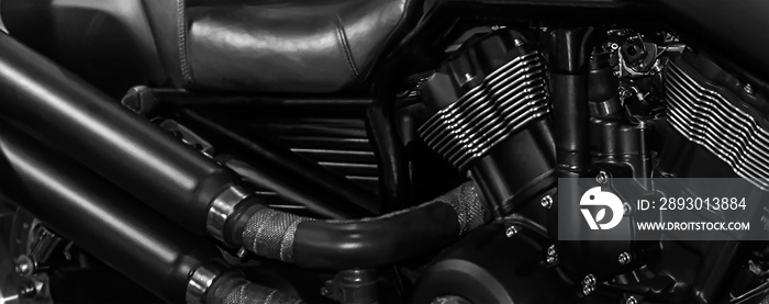 Motorcycle Engine. Motor bike detail.