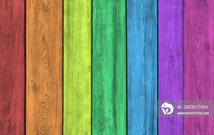 Rainbow colors wood background