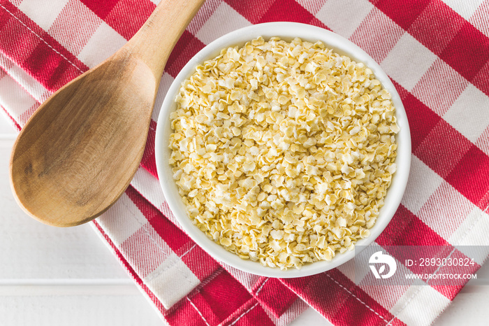 Healthy millet flakes.