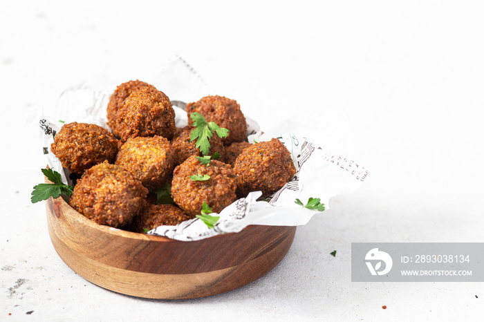 Vegetarian dish - falafel balls from spiced chickpeas