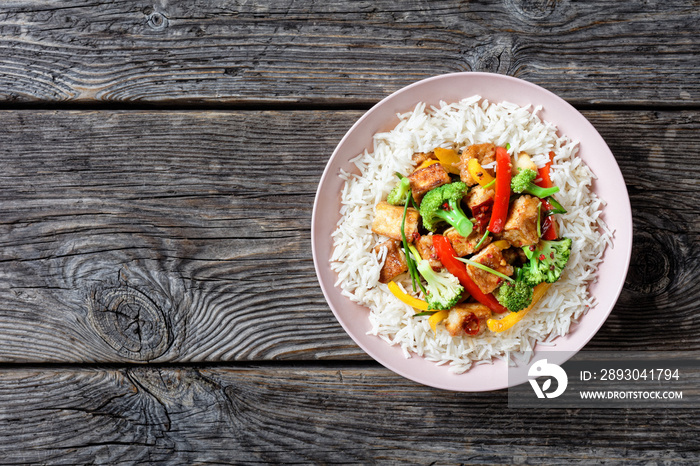 Japanese dish katsu chicken curry with vegetables