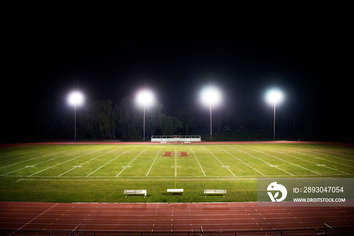 View of empty stadium at night