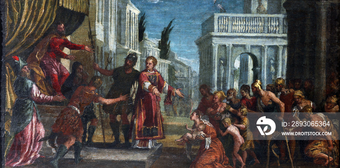 St. Lawrence leads the poor prefect of Valerian