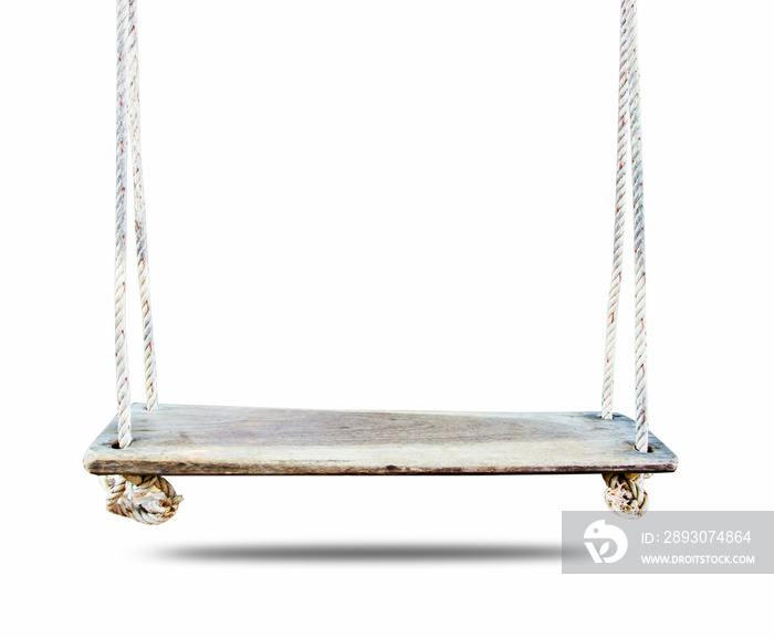 White garden swing hanging isolate on white background