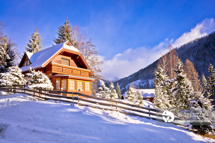 Idyllic Austrian Alps mountain village