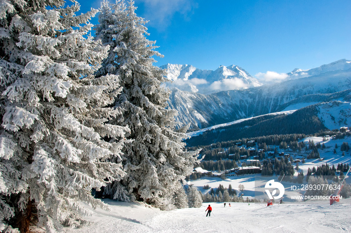 Courchevel 1850 3 Valleys滑雪区法国阿尔卑斯山-法国