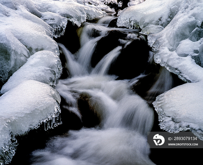 waterfall in winter, sweden,svergie, stockholm, nacka